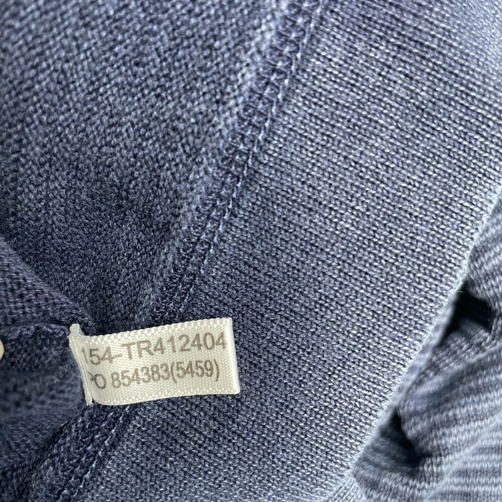 Tommy Bahama Relax Blue Knit 1/4 Zip Pullover Sweater Cotton Men's Large - Picture 11 of 12